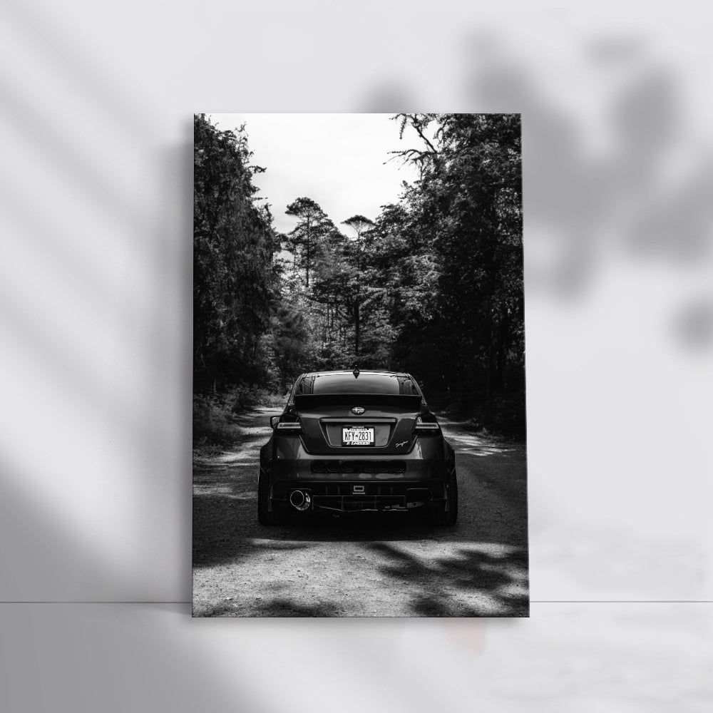 Subaru WRX Black & White in Nature - Performance Unleashed