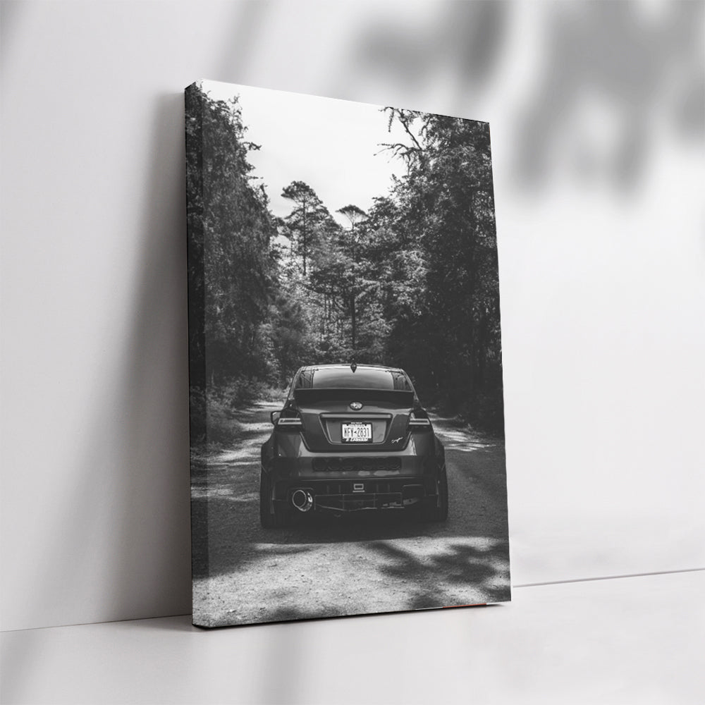 Subaru WRX Black & White in Nature - Performance Unleashed