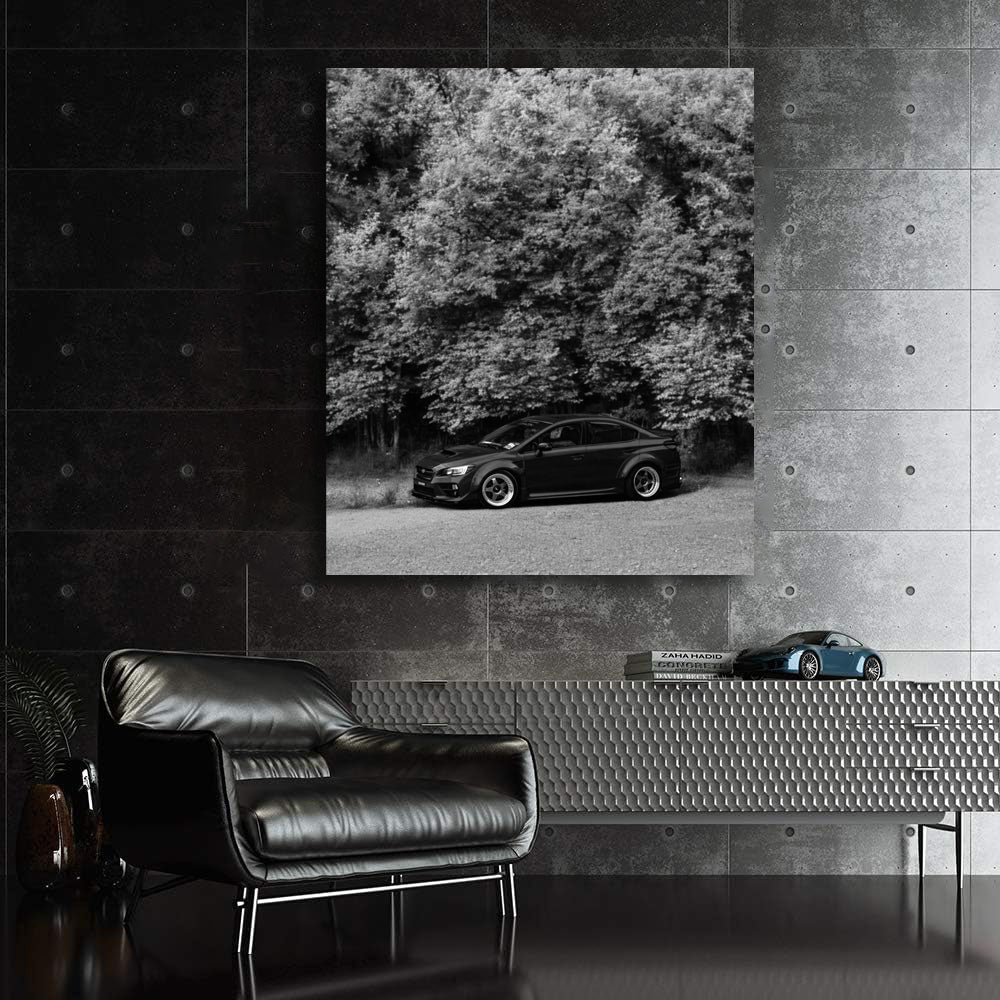 Subaru WRX Black & White in Nature - Rugged Performance