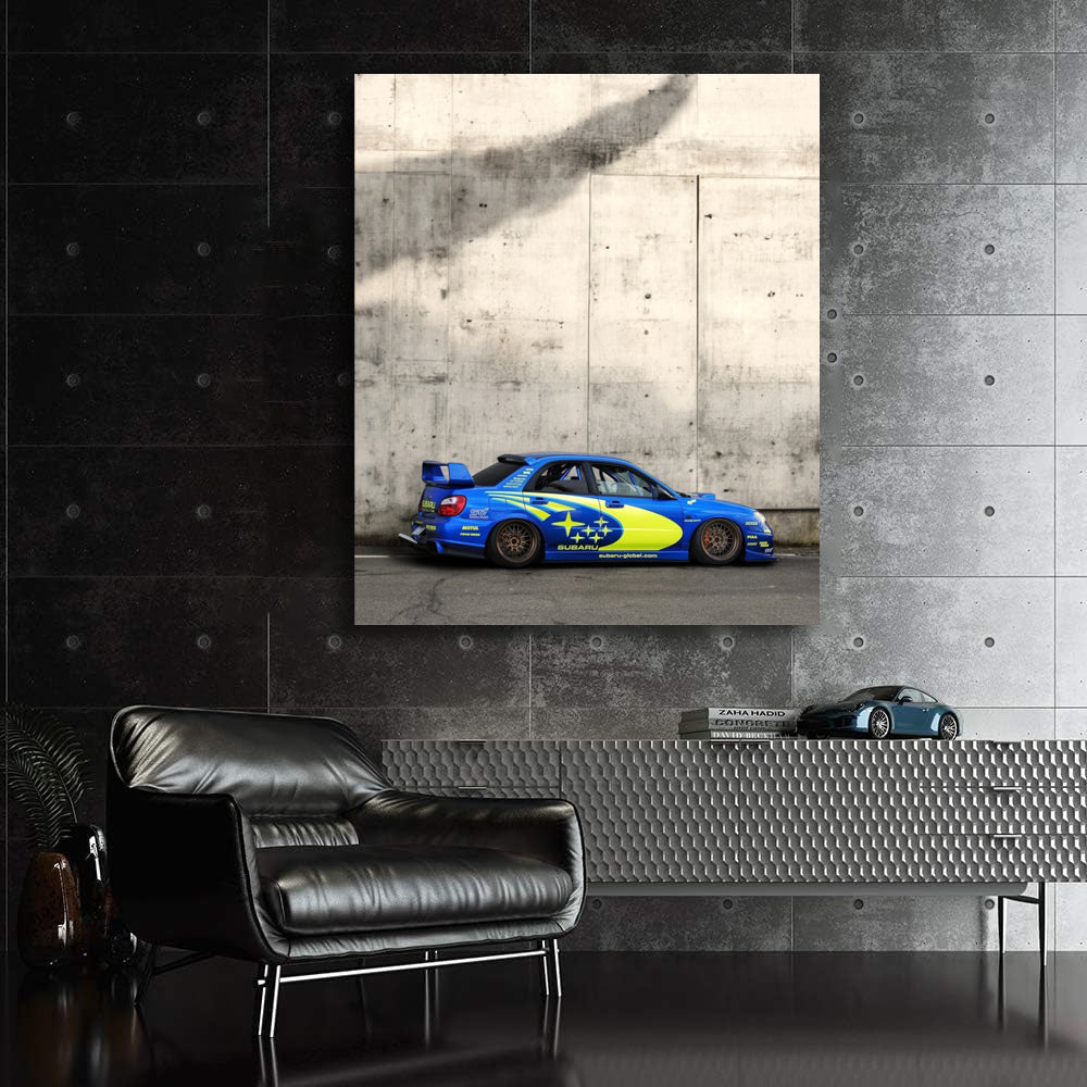 Subaru WRX by Concrete Wall - Thrilling Drive Awaits