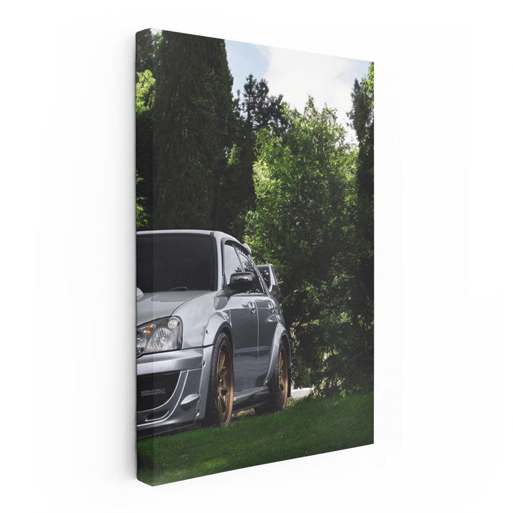 Subaru WRX Silver in Nature - Rugged Performance and Style
