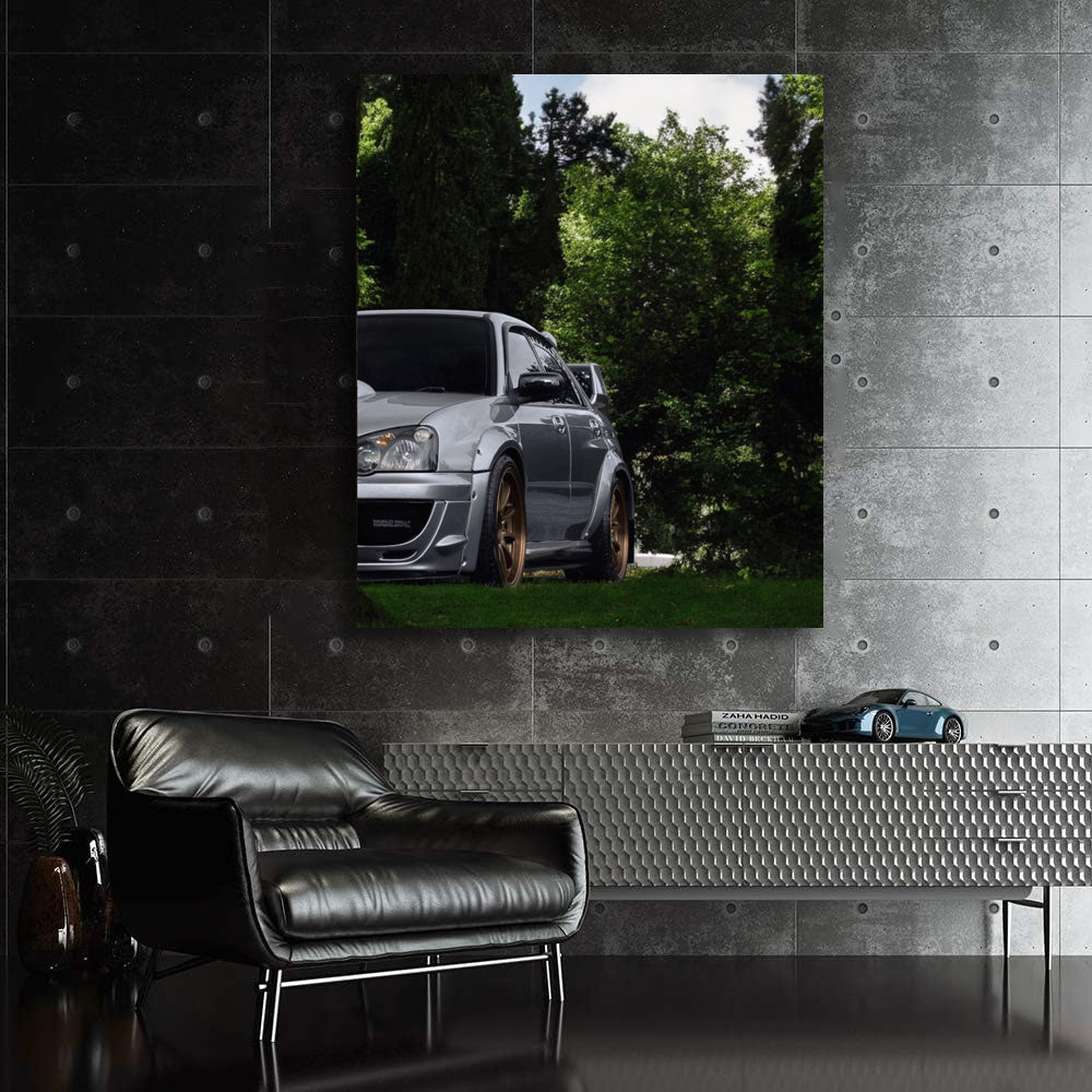 Subaru WRX Silver in Nature - Rugged Performance and Style