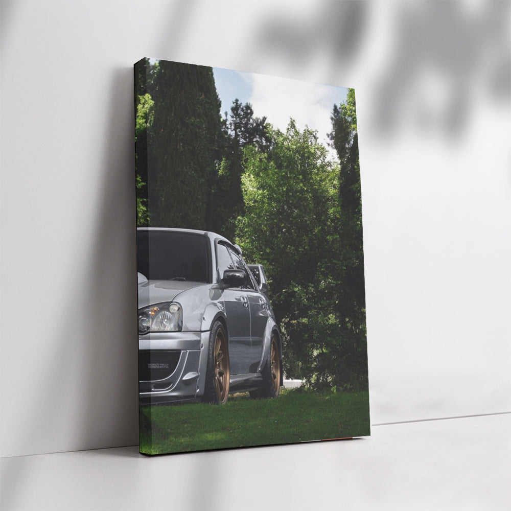 Subaru WRX Silver in Nature - Rugged Performance and Style