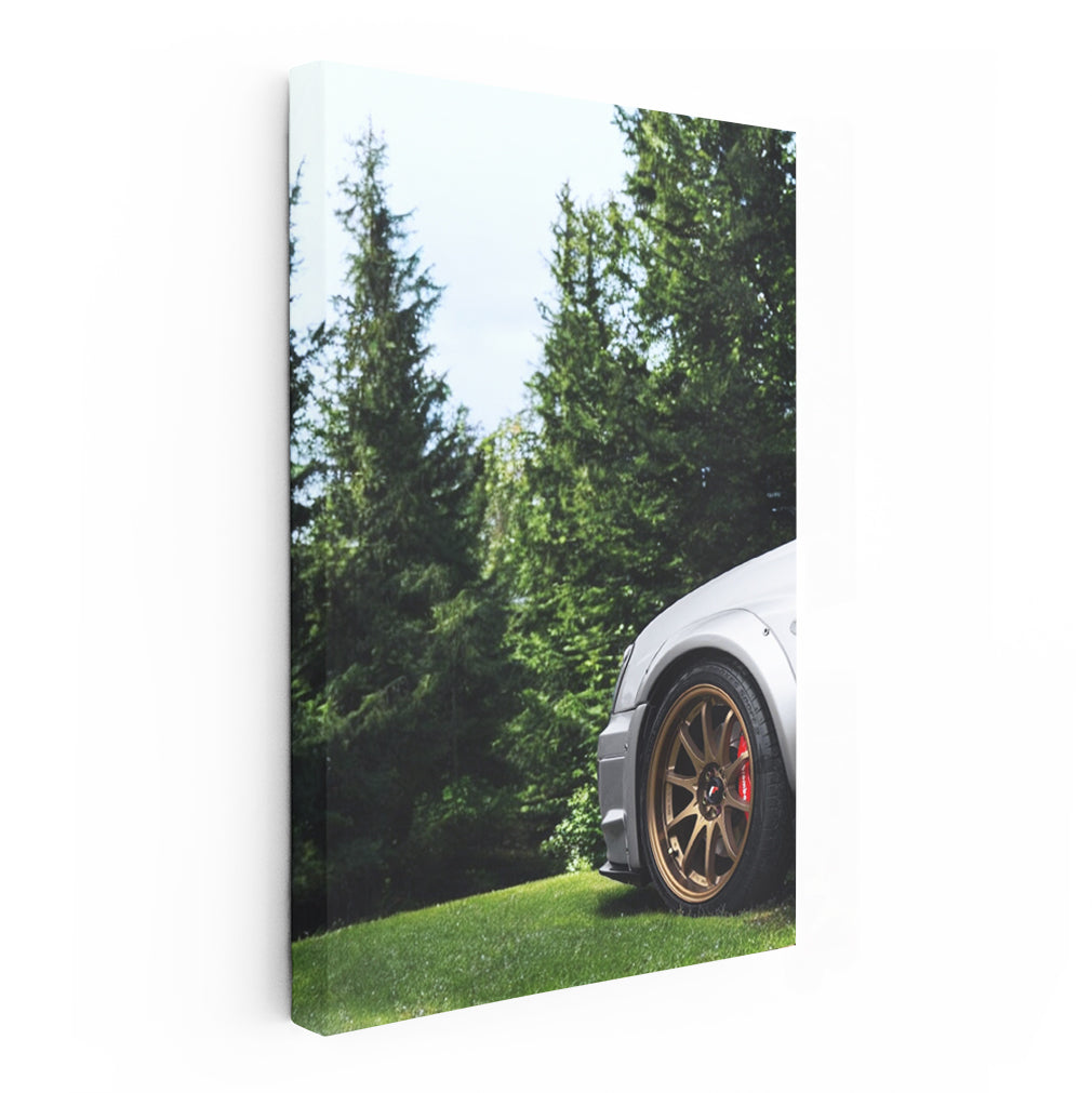 Subaru WRX Silver in Nature - Rugged and Ready for Adventure