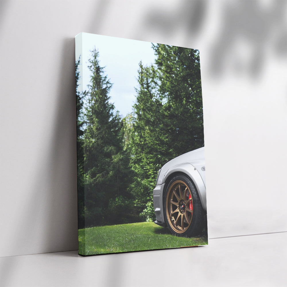Subaru WRX Silver in Nature - Rugged and Ready for Adventure