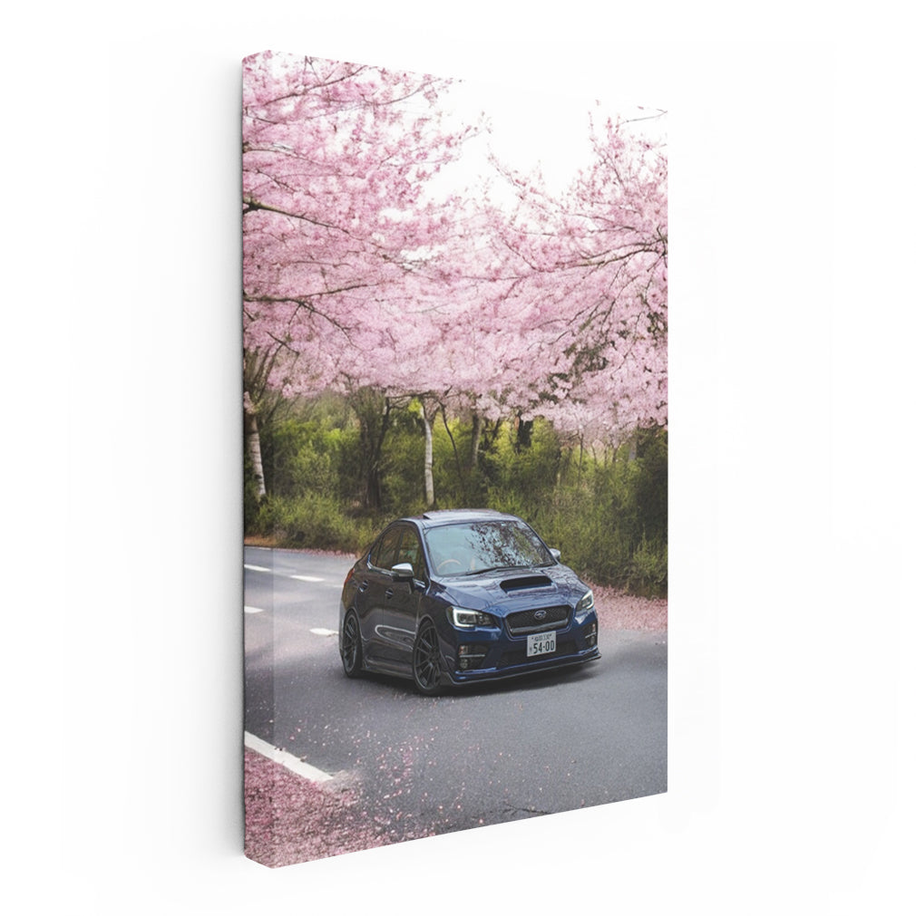 Subaru WRX Beneath Sakura Blossoms - Performance Redefined