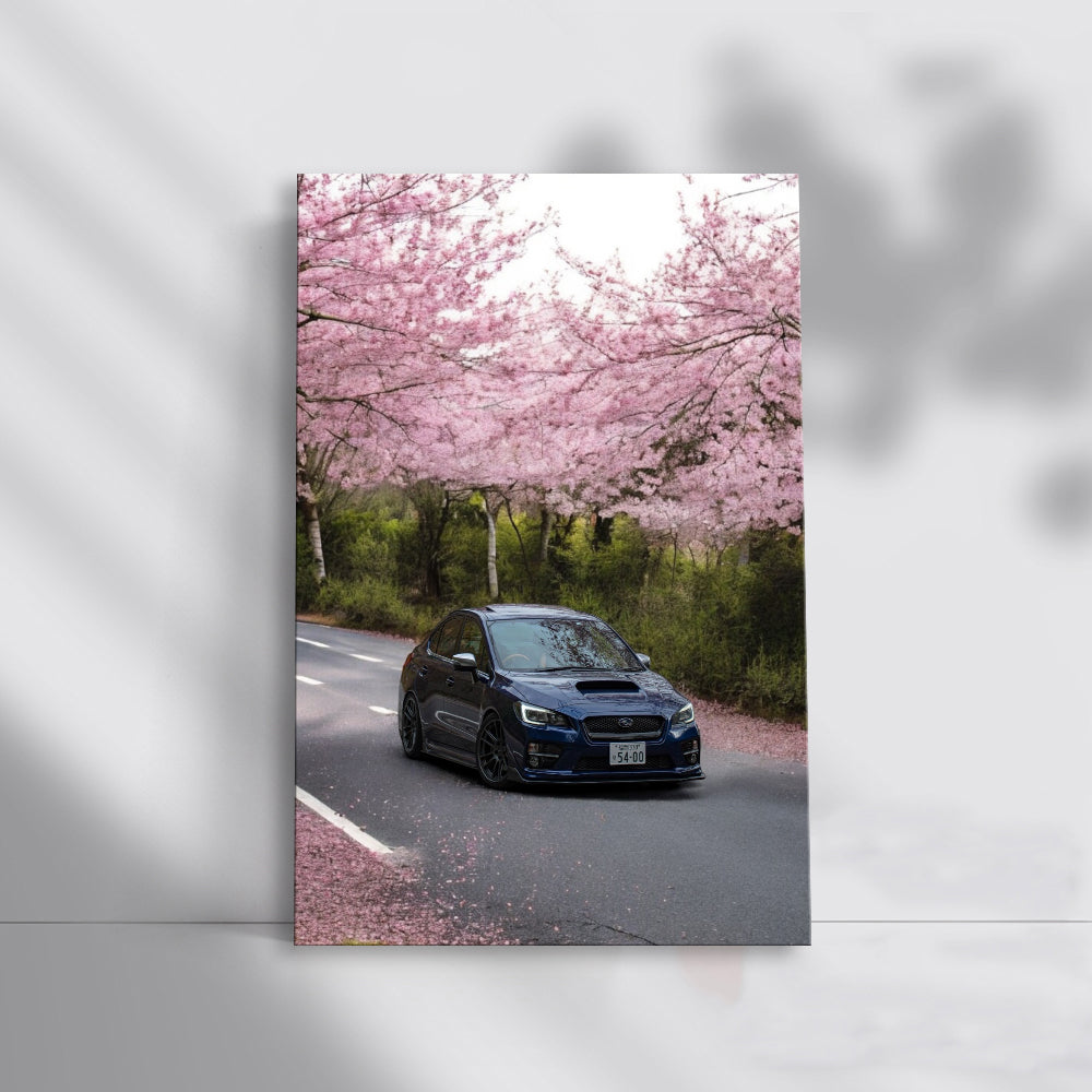 Subaru WRX Beneath Sakura Blossoms - Performance Redefined