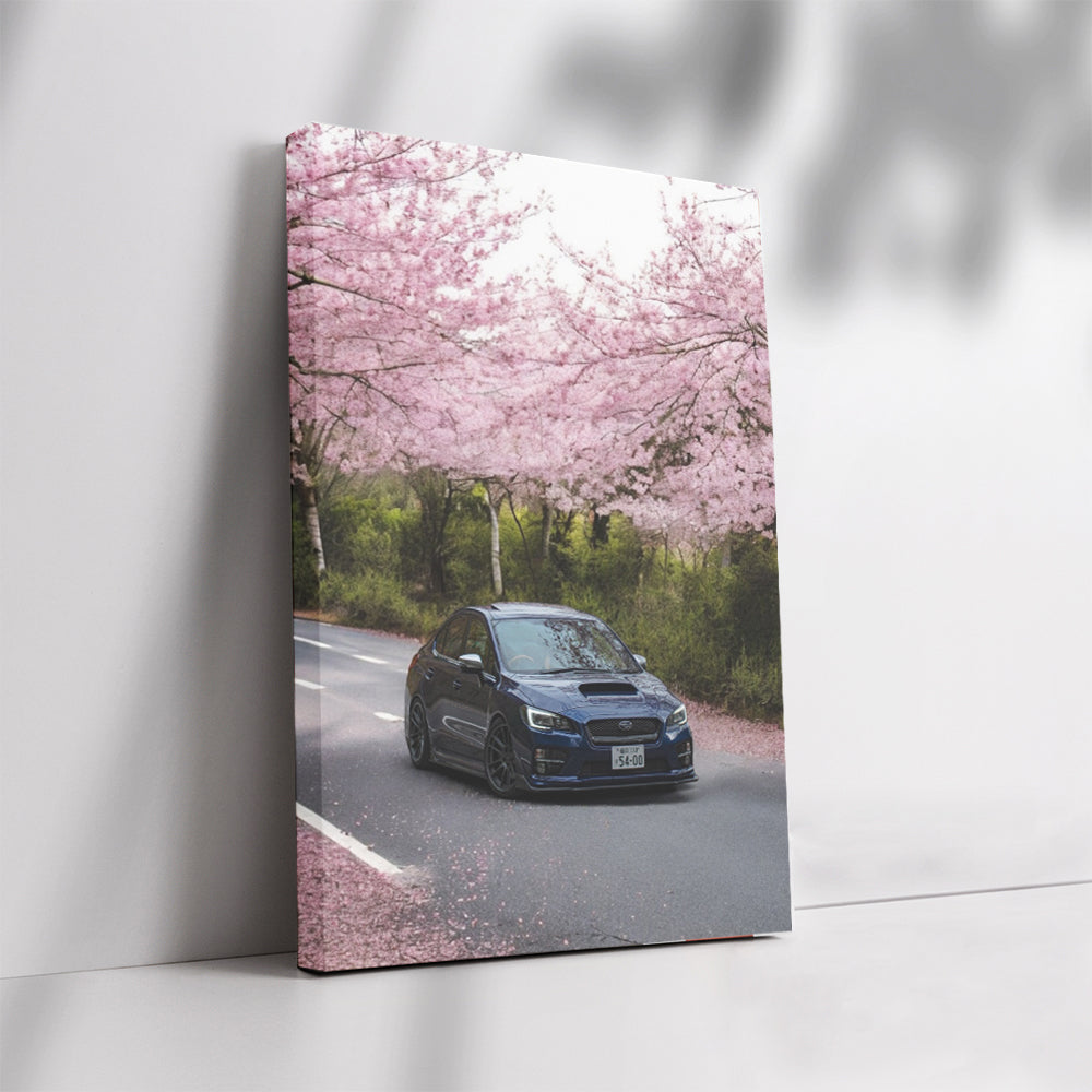 Subaru WRX Beneath Sakura Blossoms - Performance Redefined