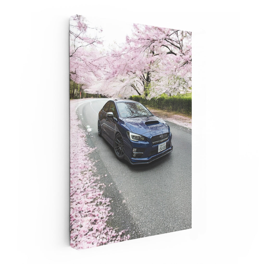 Subaru WRX Beneath Cherry Blossoms - Power Meets Elegance