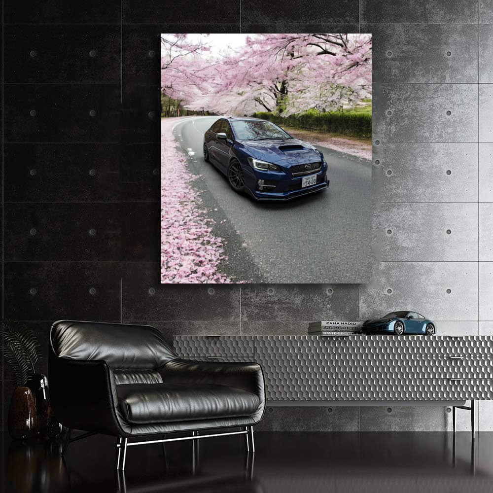 Subaru WRX Beneath Cherry Blossoms - Power Meets Elegance