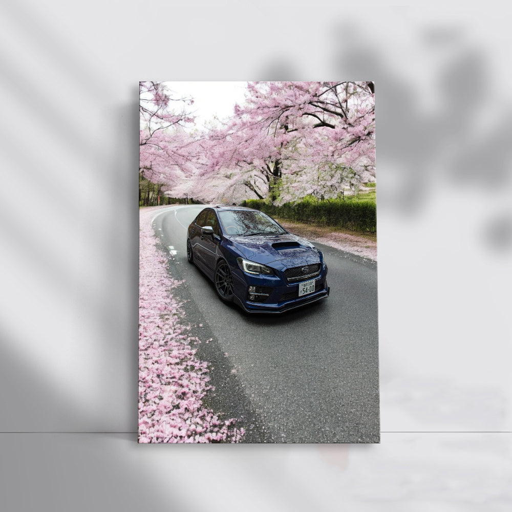 Subaru WRX Beneath Cherry Blossoms - Power Meets Elegance