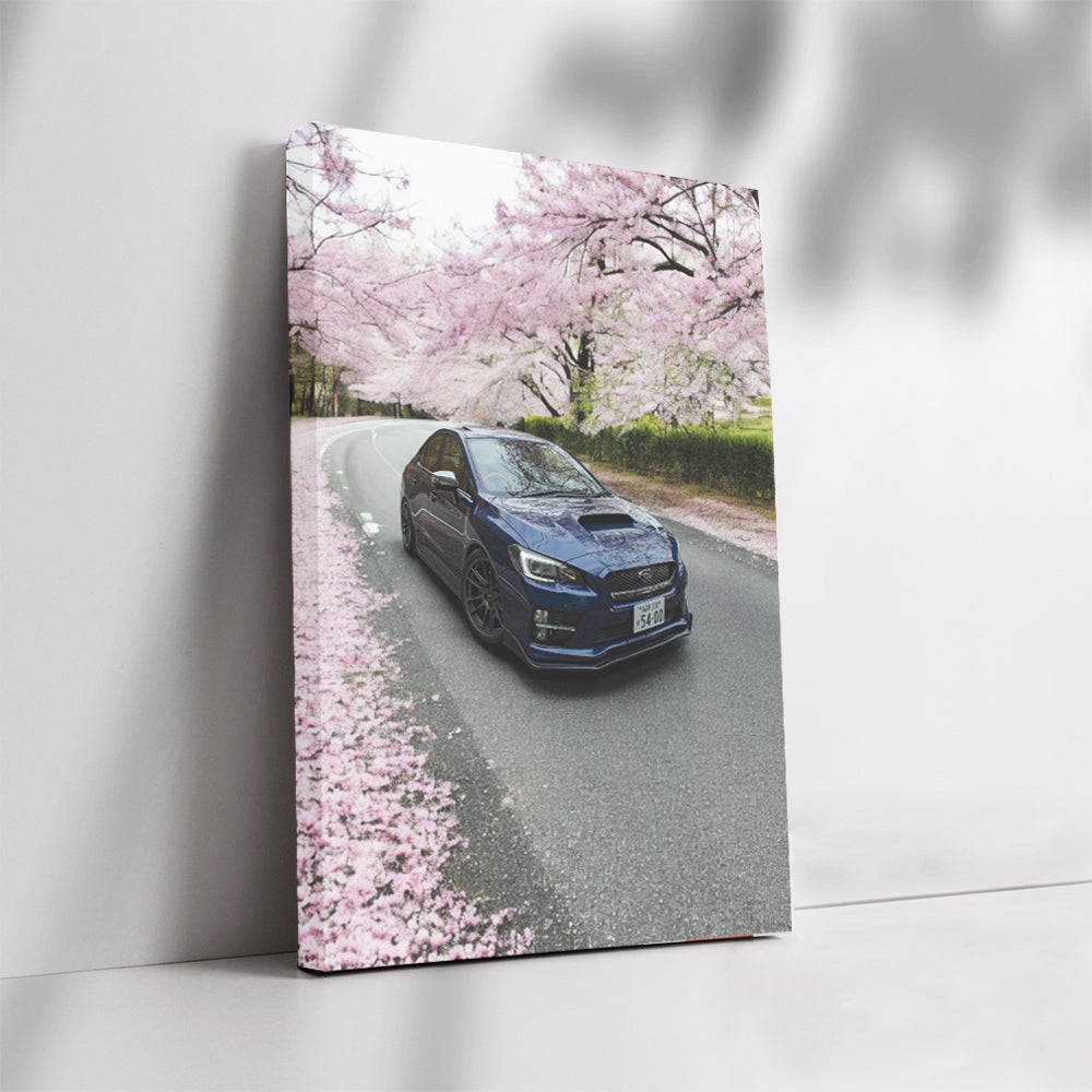 Subaru WRX Beneath Cherry Blossoms - Power Meets Elegance