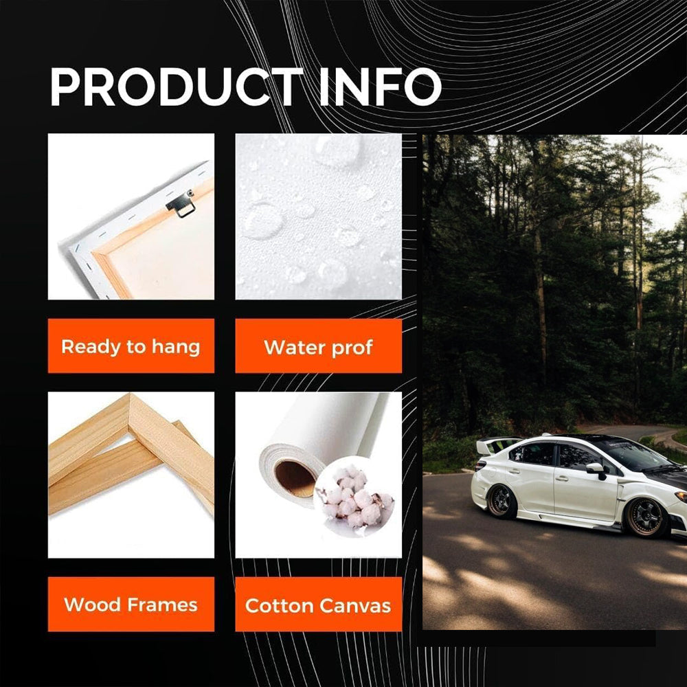 White Subaru WRX Roaming Forest Roads - Adventure Awaits