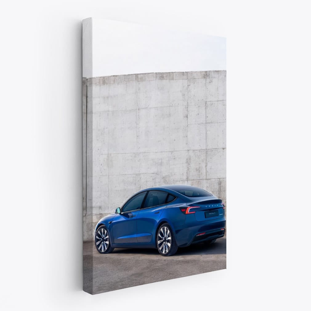 Tesla Model 3 by Concrete Wall - Futuristic Simplicity