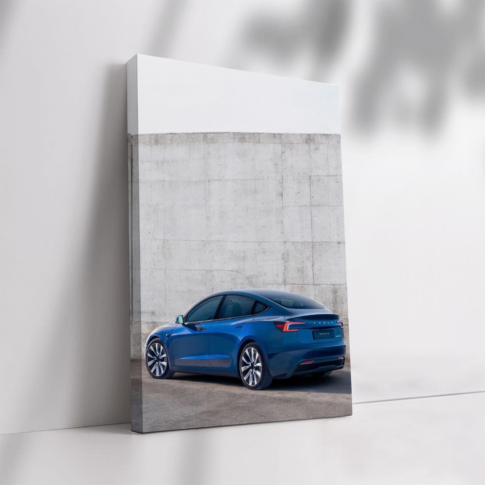 Tesla Model 3 by Concrete Wall - Futuristic Simplicity