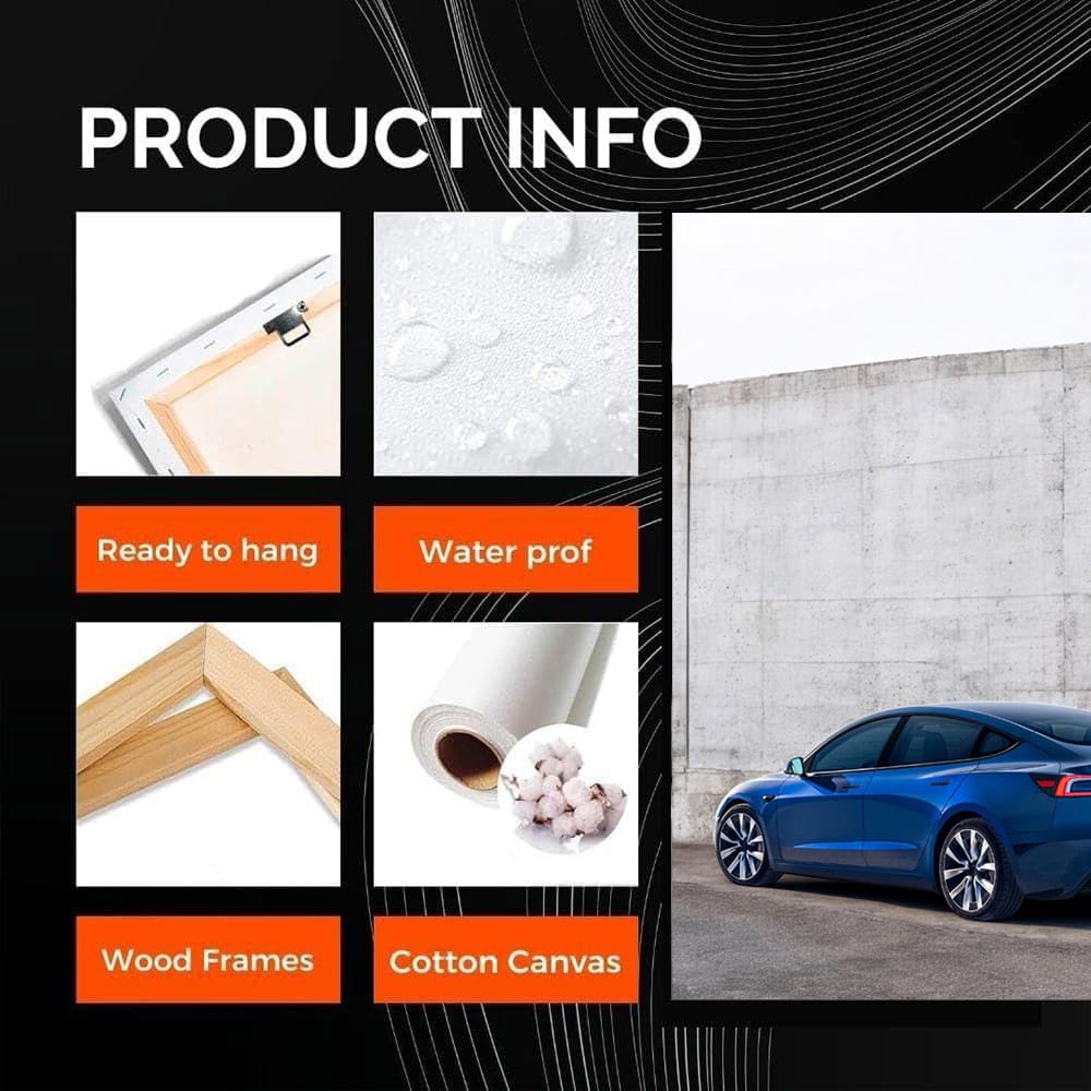 Tesla Model 3 by Concrete Wall - Futuristic Simplicity