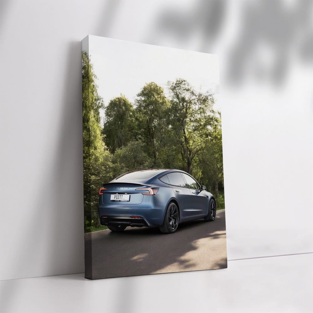 Tesla Model 3 in Forest - Eco-Friendly Elegance