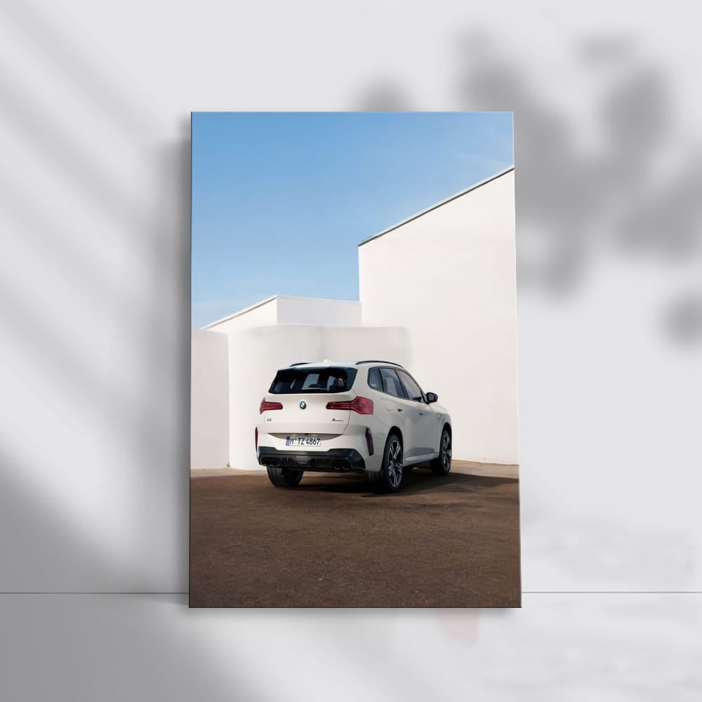 White Bmw X3 G45 M5 Wall Art