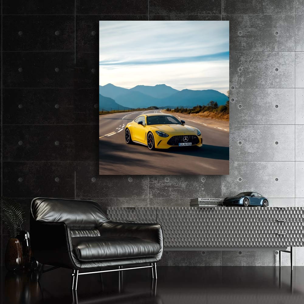 Yellow Mercedes GT 63 in Mountains - Power Meets Elegance