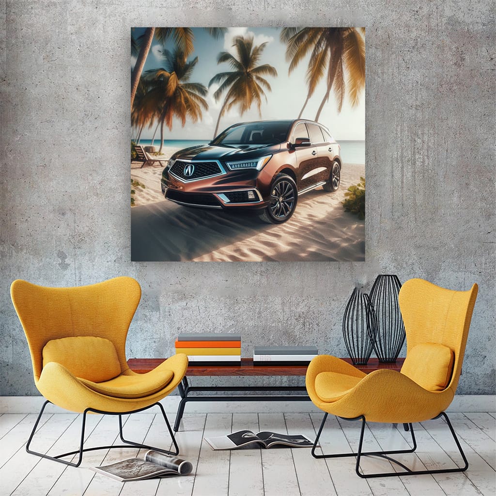 Acura Mdx On Beach Wall Art