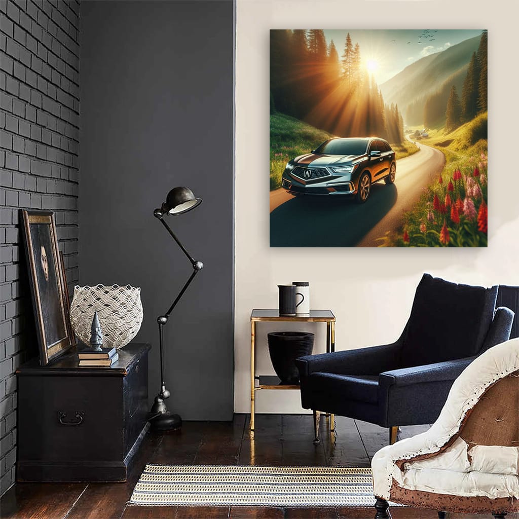 Acura MDX on Scenic Road - Luxurious and Powerful Drive