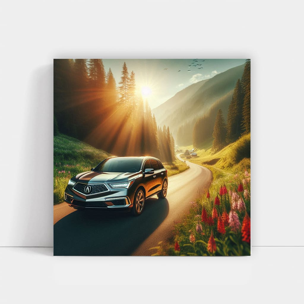 Acura MDX on Scenic Road - Luxurious and Powerful Drive