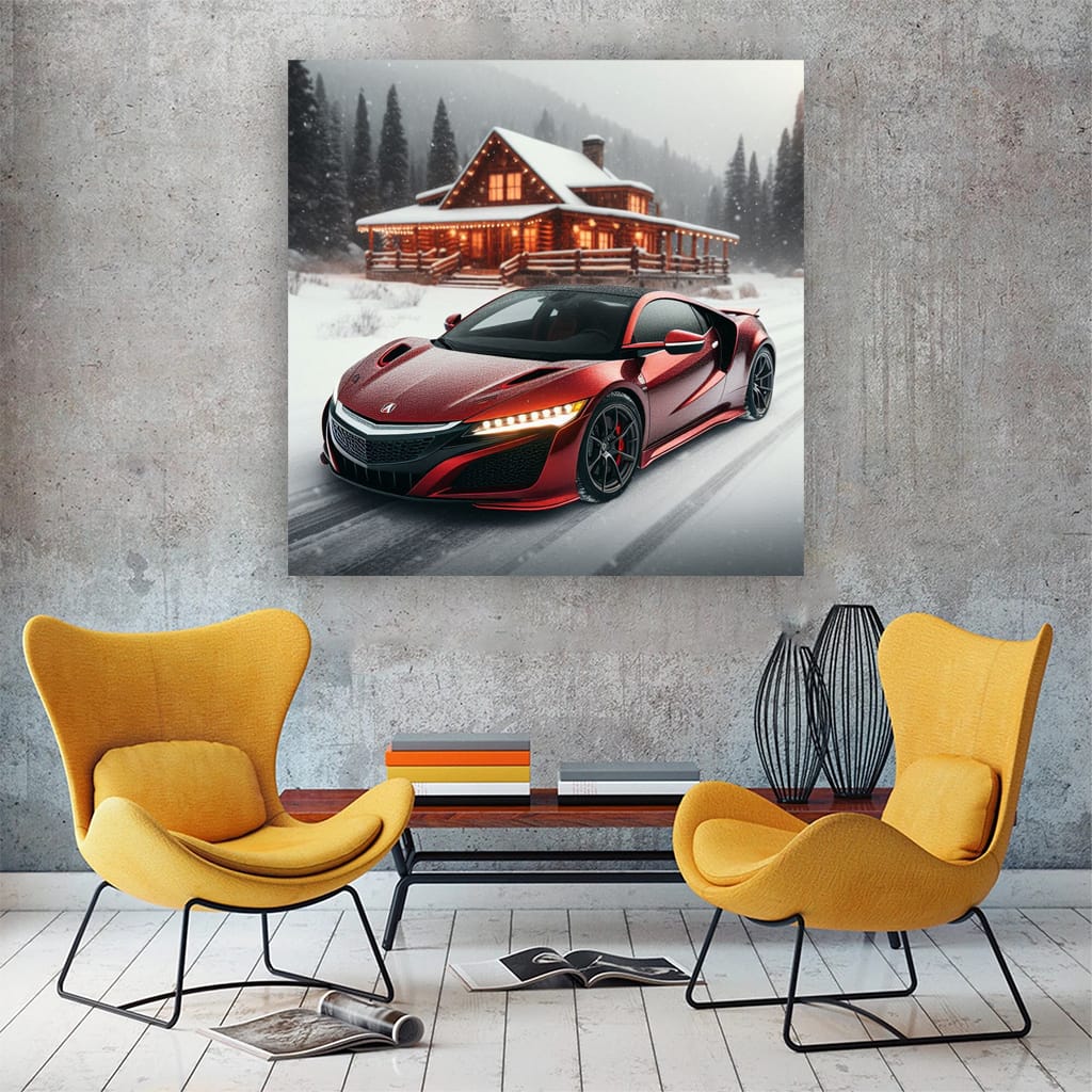 Acura Nsx Winter Wall Art