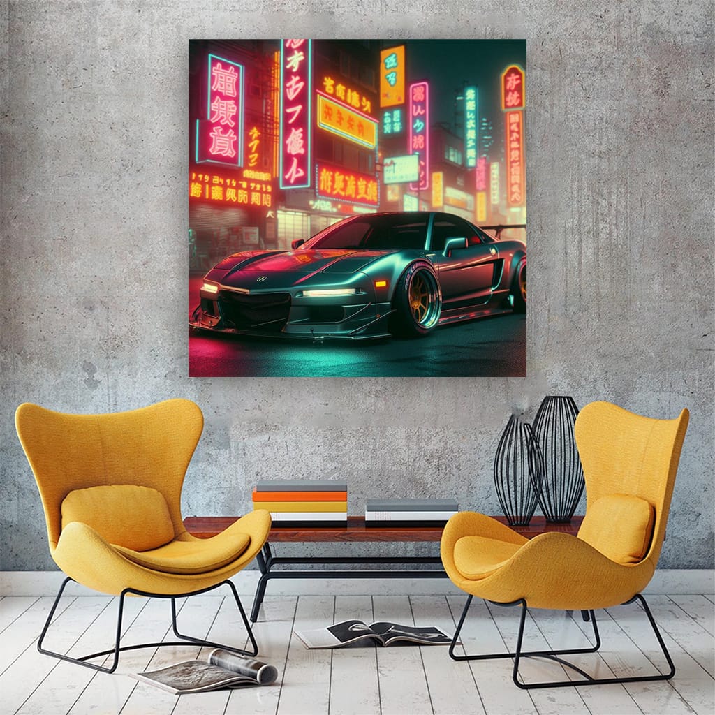 Retro Neon Acura - Vintage Elegance Meets Modern Style