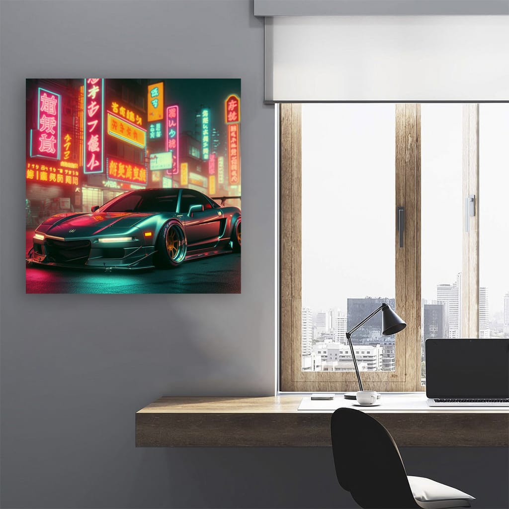 Retro Neon Acura - Vintage Elegance Meets Modern Style