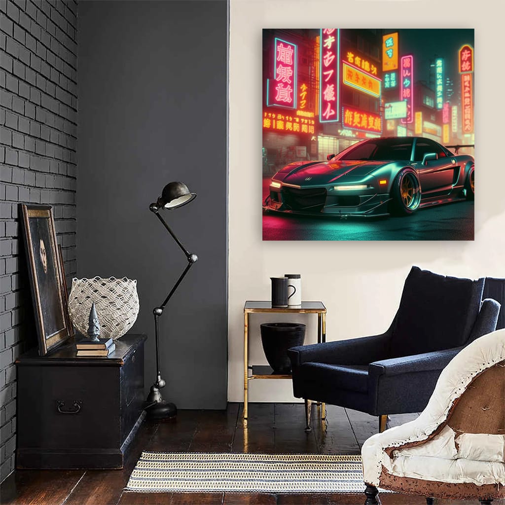 Retro Neon Acura - Vintage Elegance Meets Modern Style