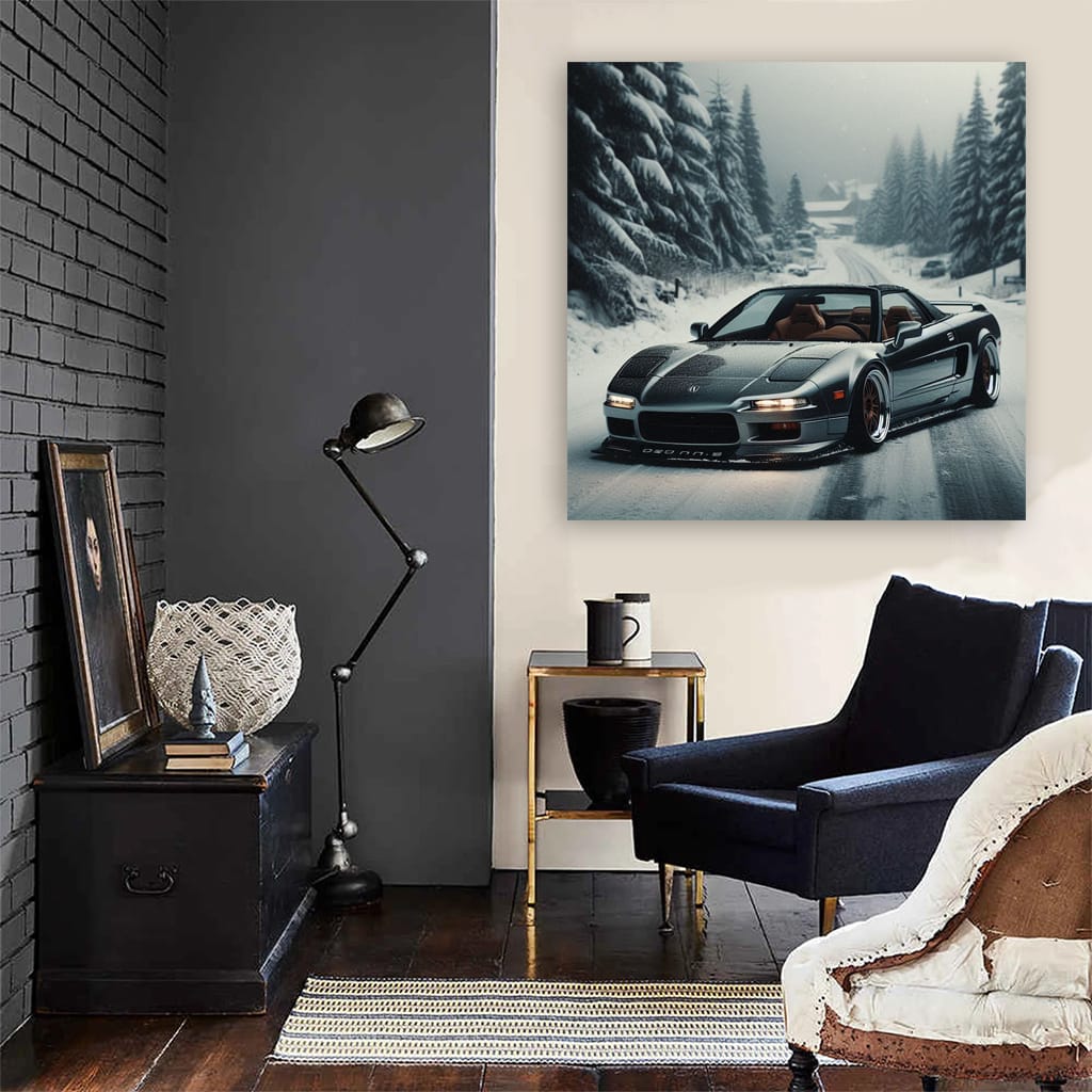 Vintage Acura in Winter - Classic Elegance, Timeless Design