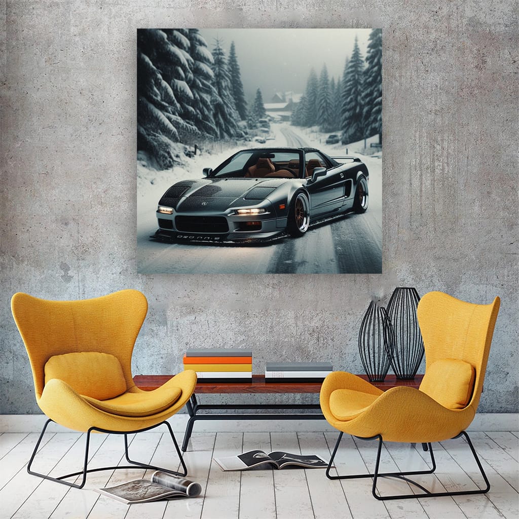Vintage Acura in Winter - Classic Elegance, Timeless Design