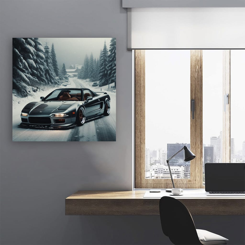 Vintage Acura in Winter - Classic Elegance, Timeless Design