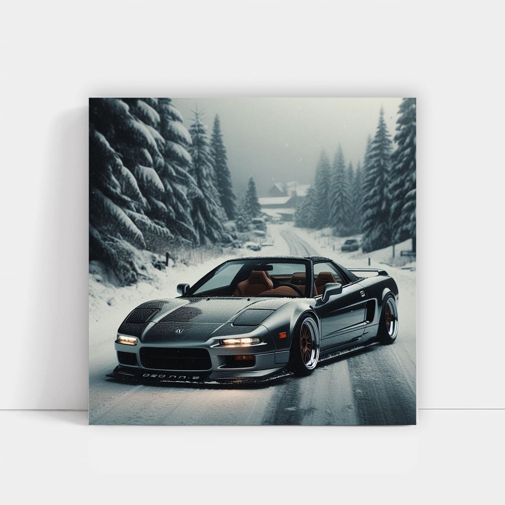 Vintage Acura in Winter - Classic Elegance, Timeless Design