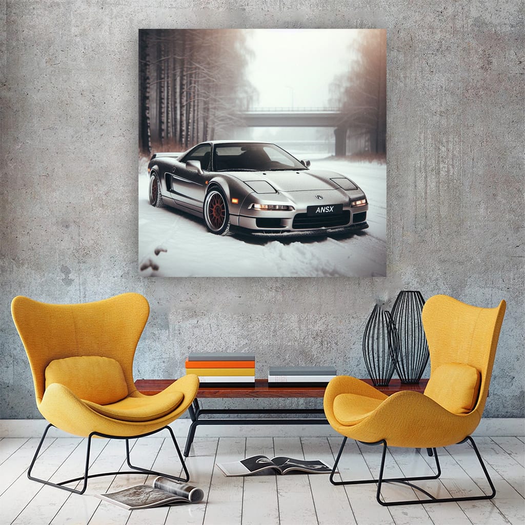 Acura Old Retro Winter Wall Art