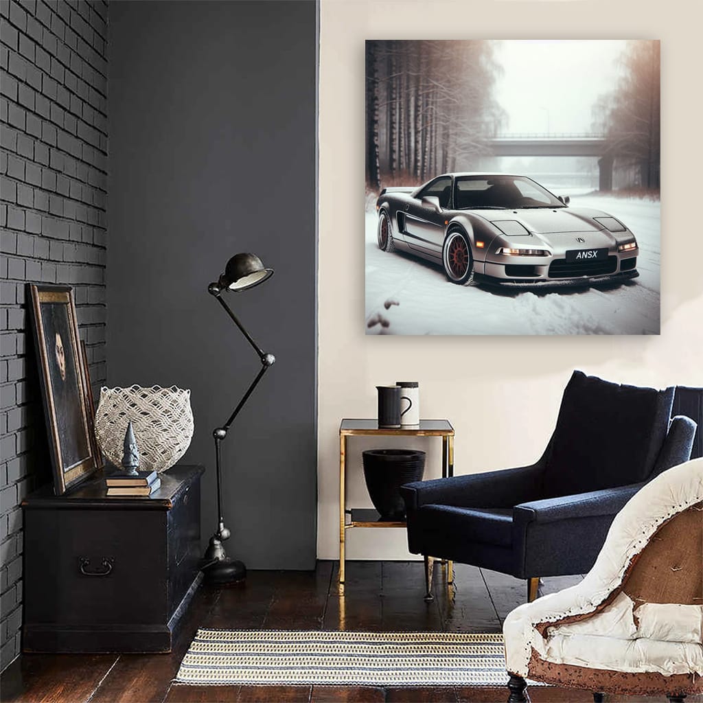 Acura Old Retro Winter Wall Art