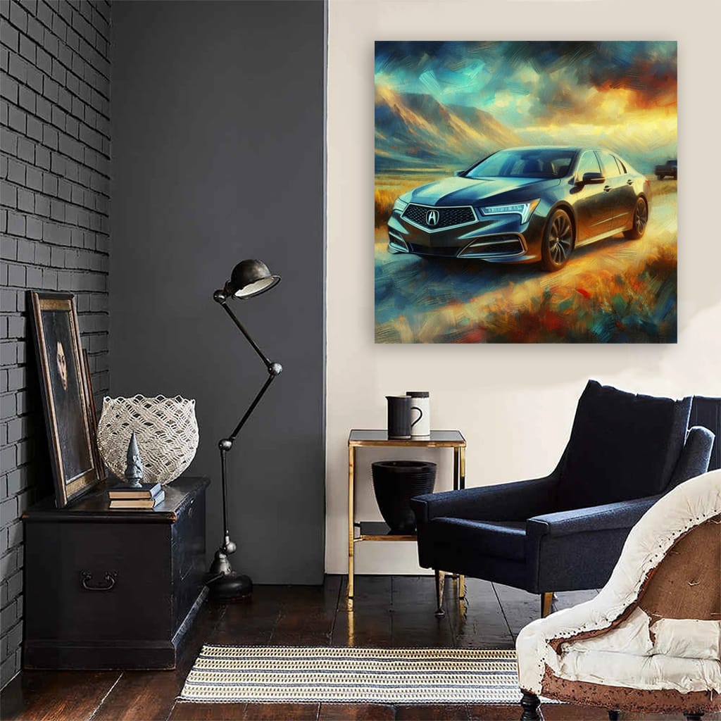 Acura RL in Impressionism Style - Elegance Meets Artistry