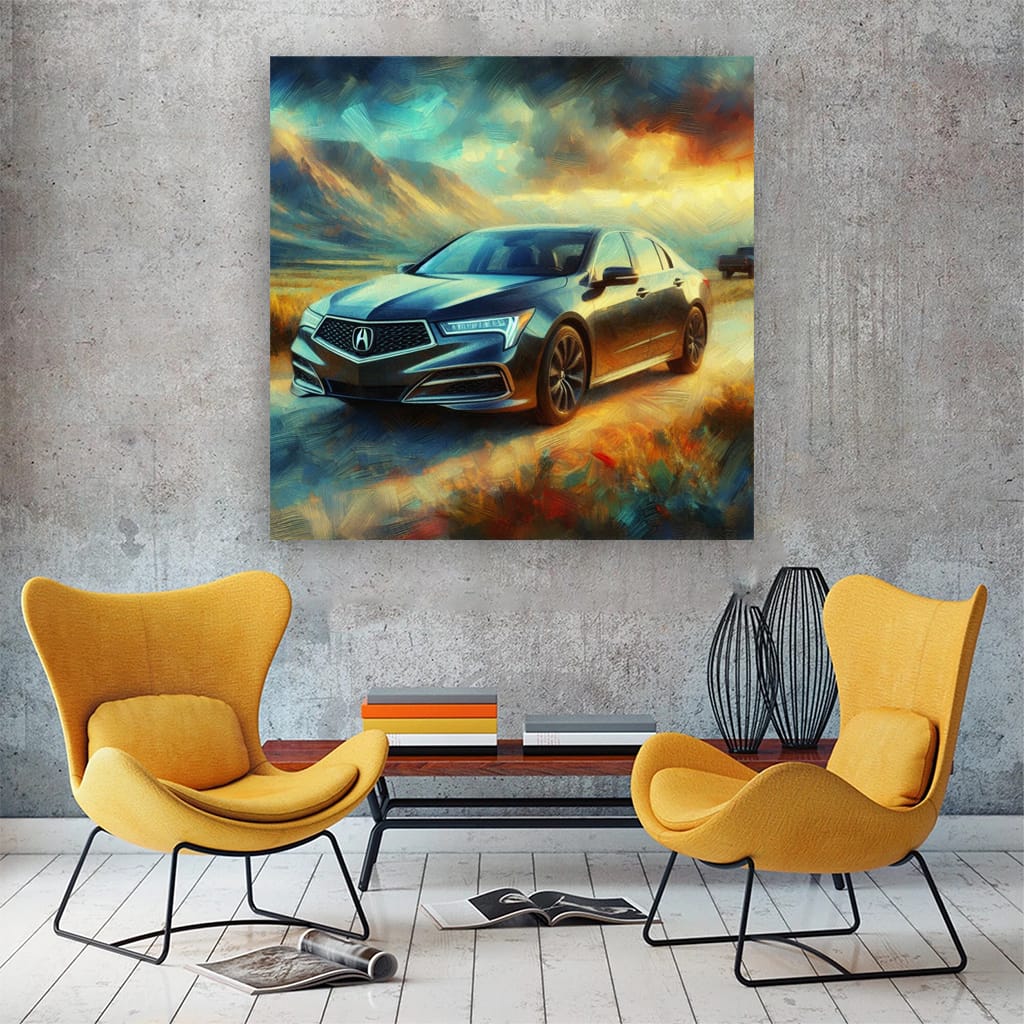 Acura RL in Impressionism Style - Elegance Meets Artistry