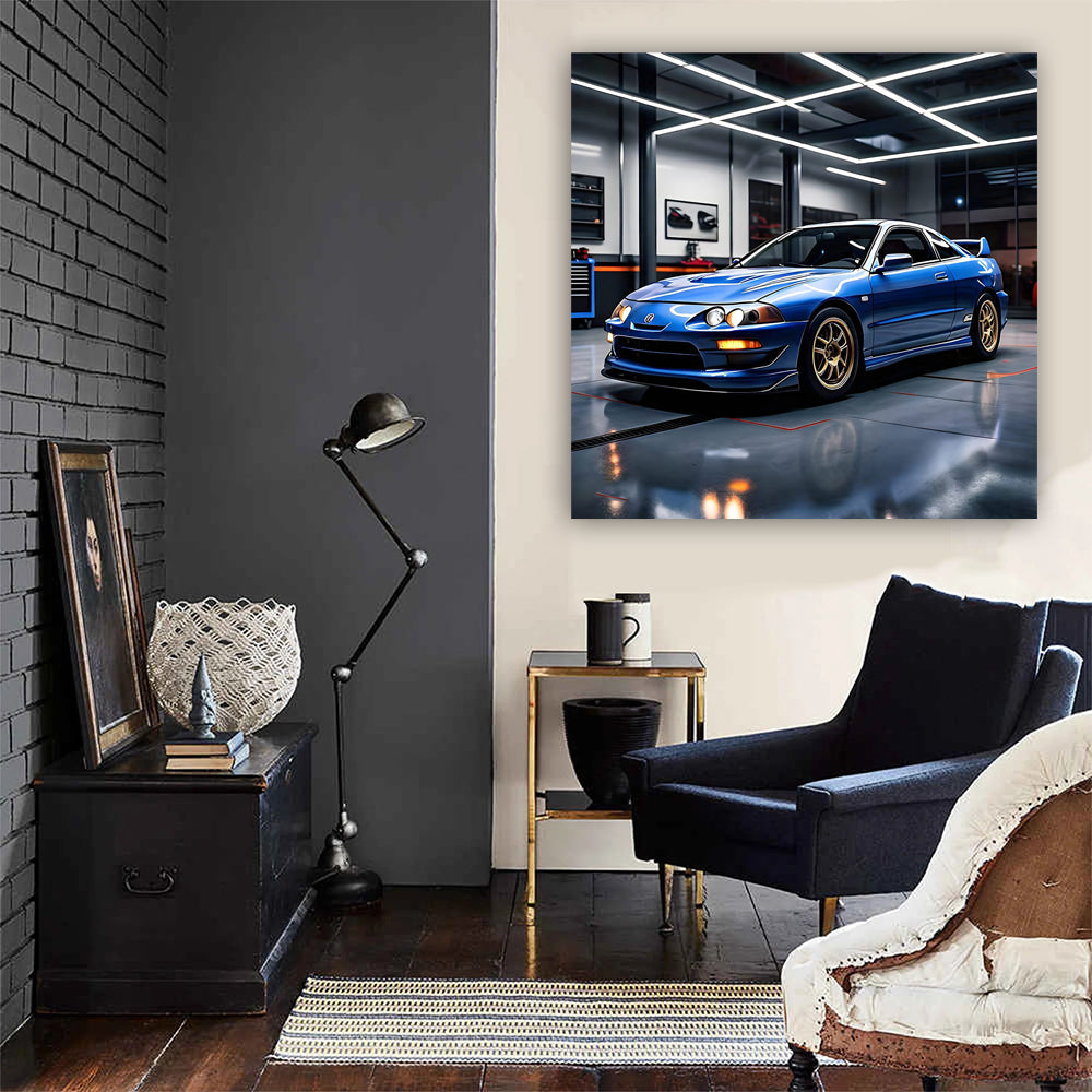 Acura Integra Type R in Garage - Blue Dream, Performance Unleashed