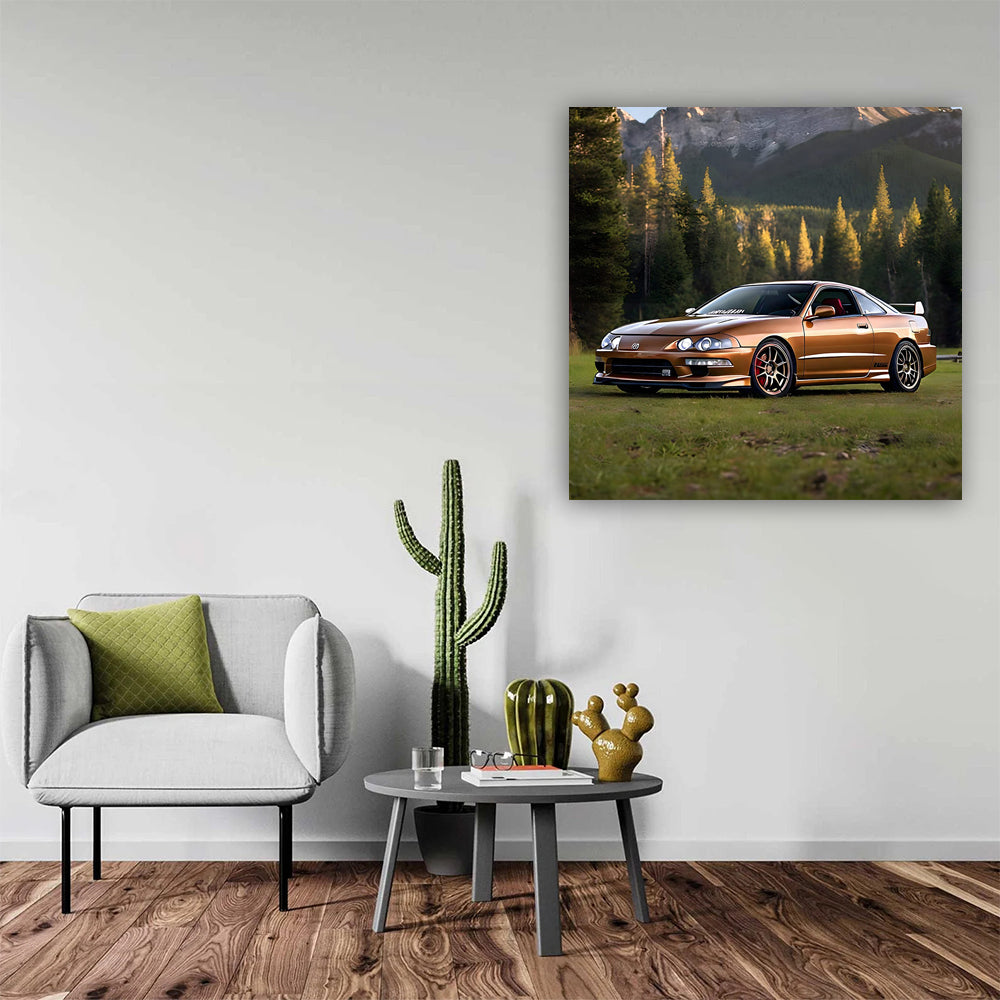 Brown Acura Integra Type R in Park - Speed Meets Style