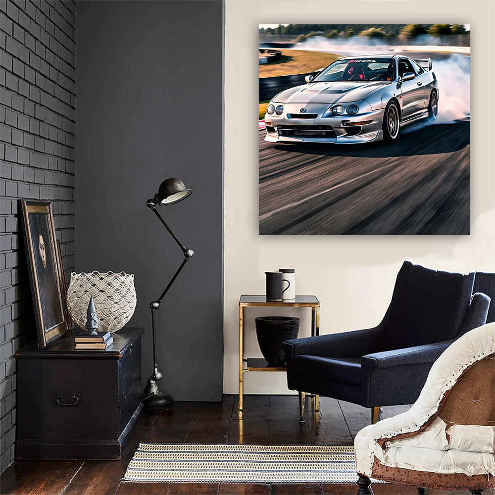 Silver Acura Integra Type R Drift - Speed and Style