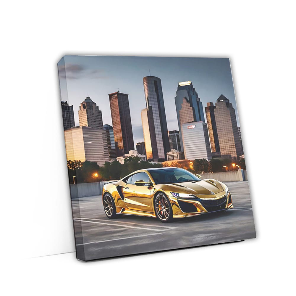 Acura Nsx Gold In Houston T Wall Art