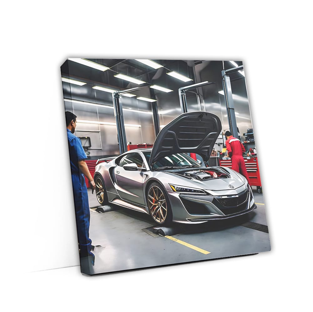 Acura Nsx Gray In Auto Servic Wall Art