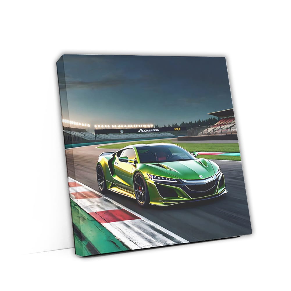 Acura Nsx Green On Race Rin Wall Art