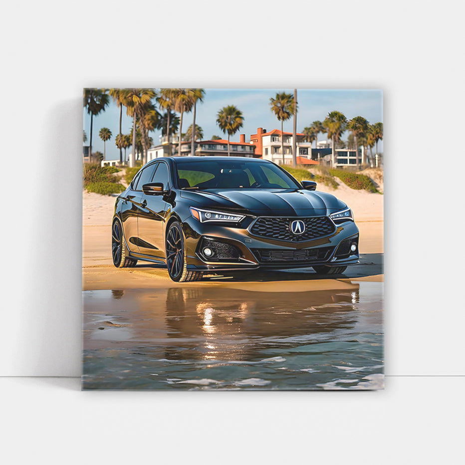 Acura TLX Type S in Black at Beach - Elegance Meets Power