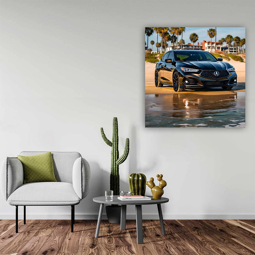 Acura TLX Type S in Black at Beach - Elegance Meets Power