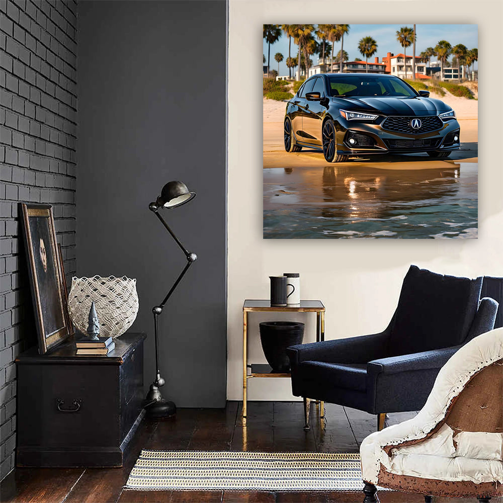 Acura TLX Type S in Black at Beach - Elegance Meets Power