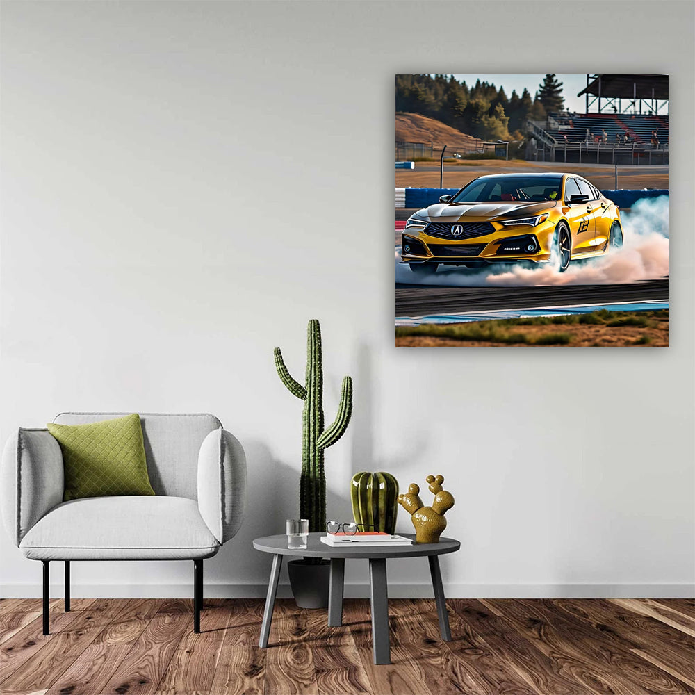 Acura TLX Type S Yellow Drift - Speed and Style Unleashed