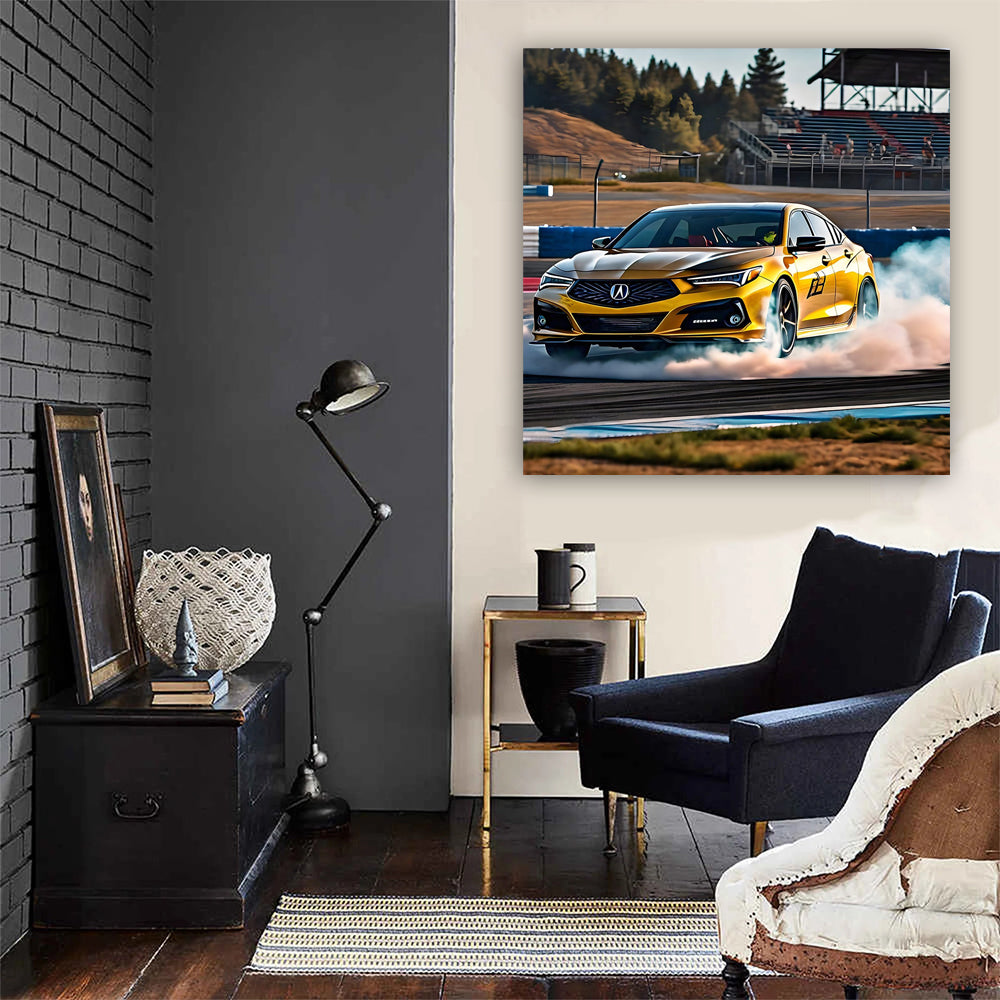 Acura TLX Type S Yellow Drift - Speed and Style Unleashed