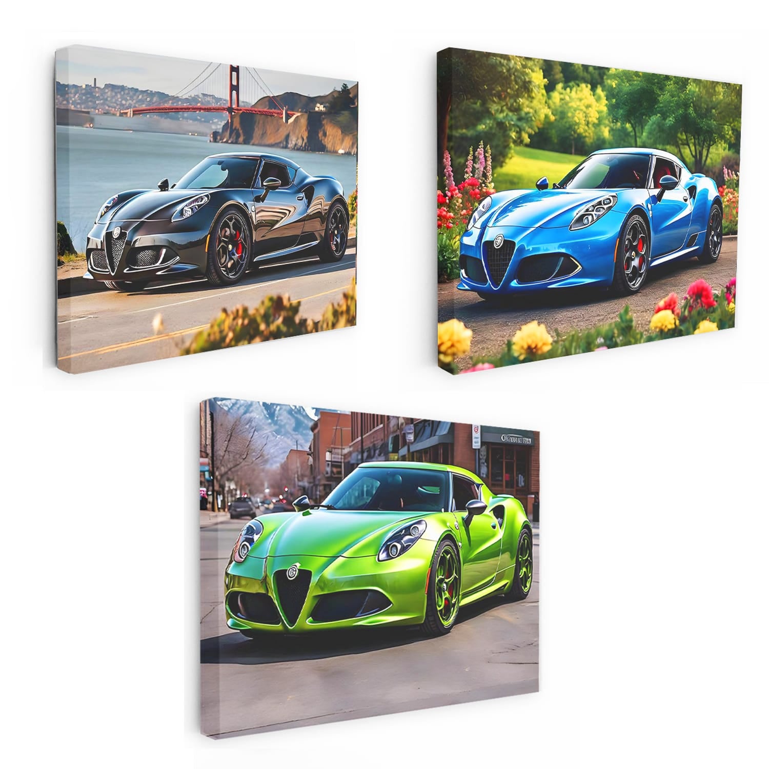 Alfa Romeo 4c In City Set of 3